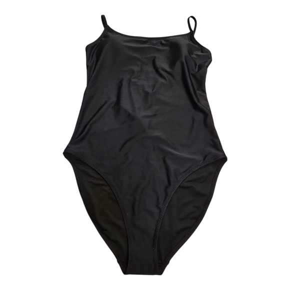 NWT Old Navy Tie-Back One-Piece Cami Swimsuit Black Jack Medium - Picture 3 of 3